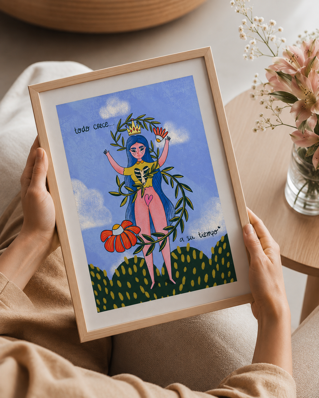 TODO CRECE A SU TIEMPO — Lámina artística A4