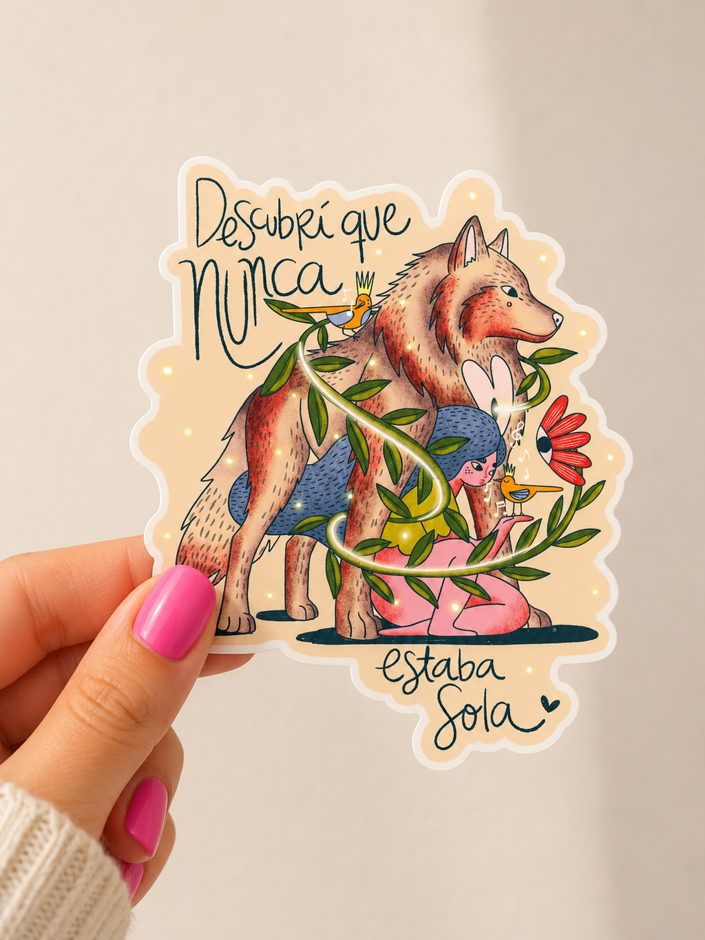 NUNCA ESTABA SOLA — Lámina artística A4