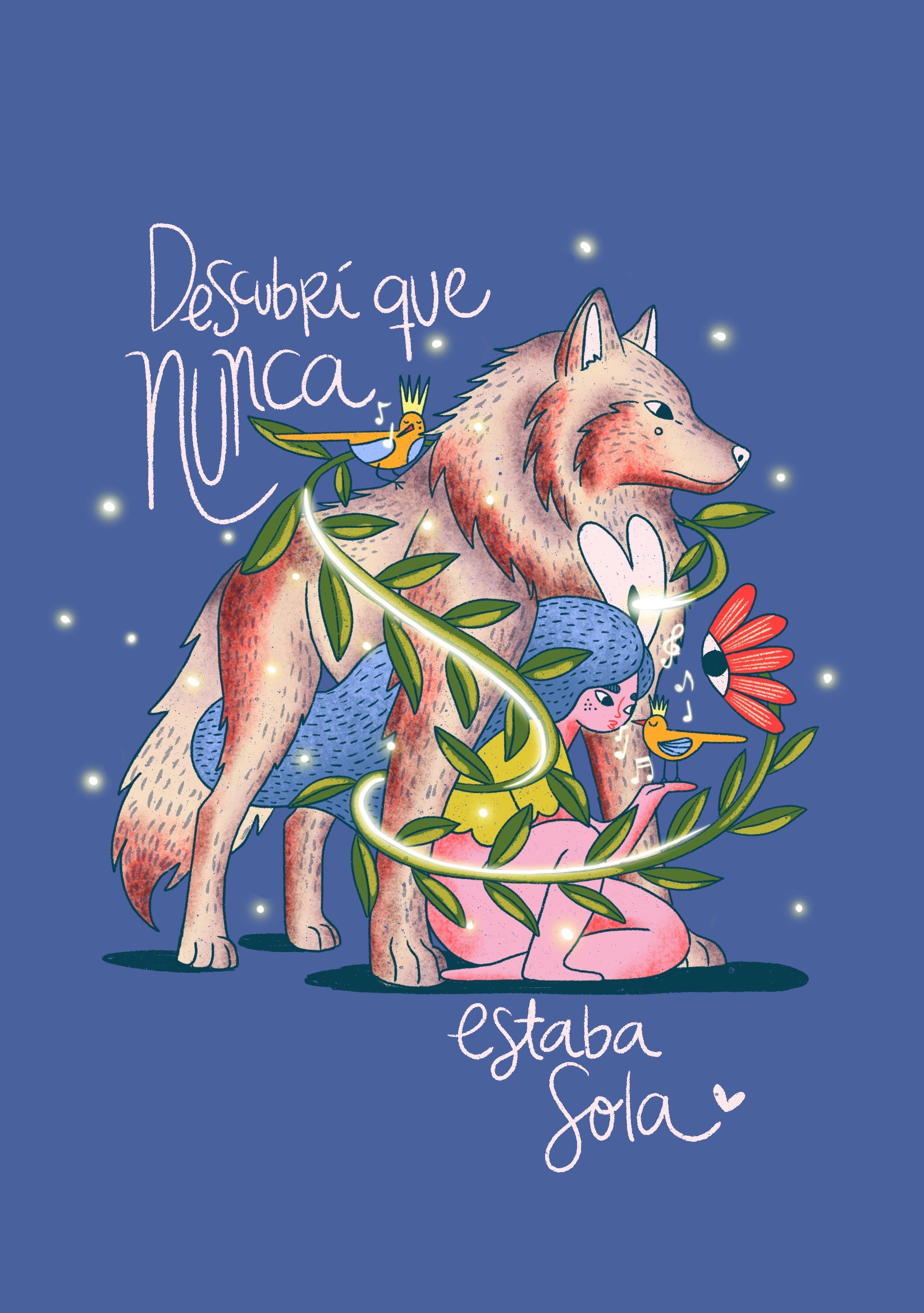 NUNCA ESTABA SOLA — Lámina artística A4