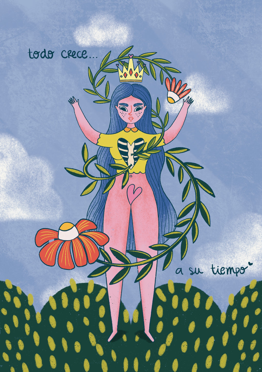 TODO CRECE A SU TIEMPO — Lámina artística A4