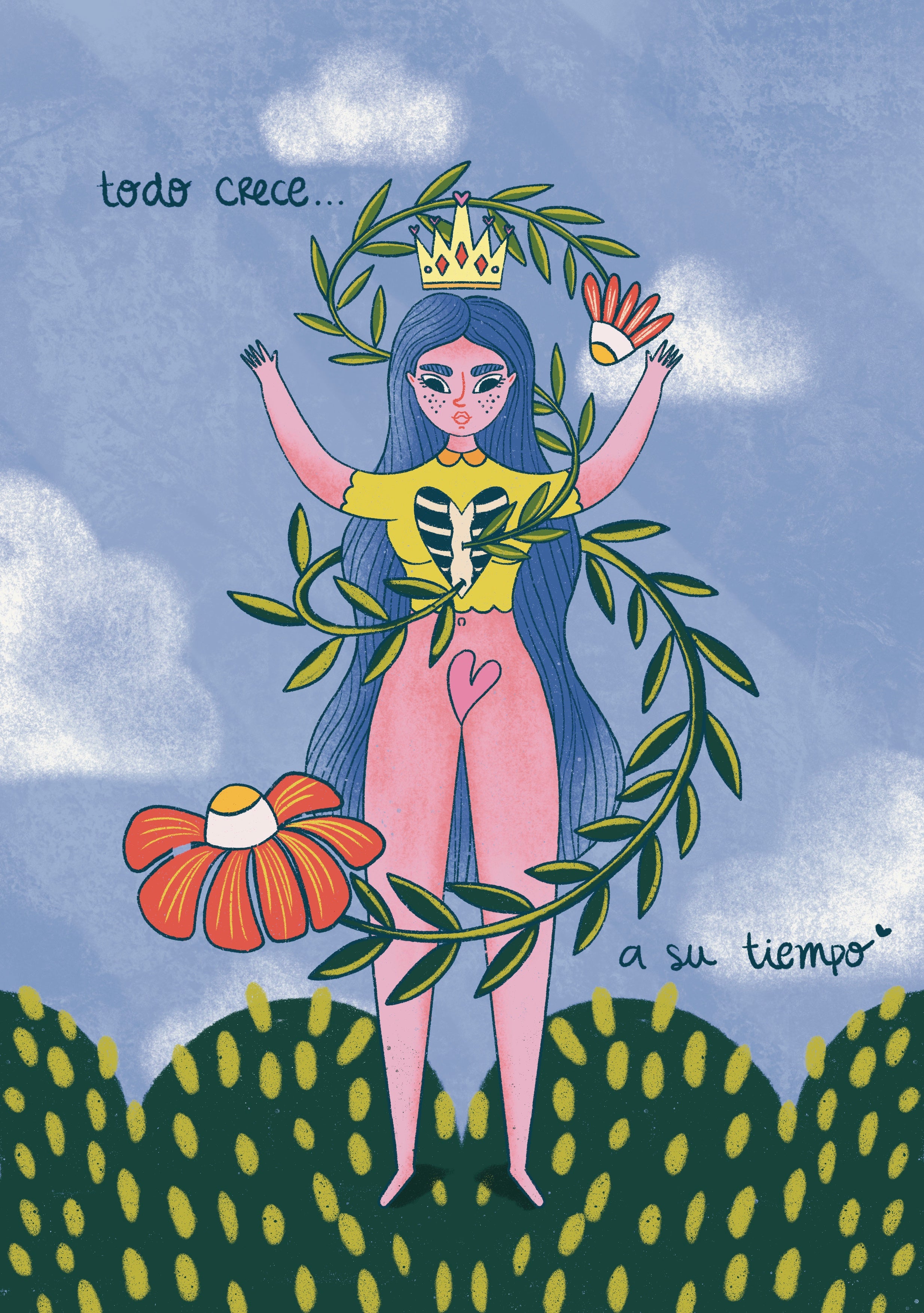 TODO CRECE A SU TIEMPO — Lámina artística A4